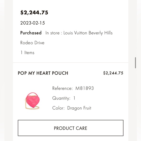 Louis Vuitton Pop My Heart Pouch Dragon Fruit Pink - Picture 12 of 13
